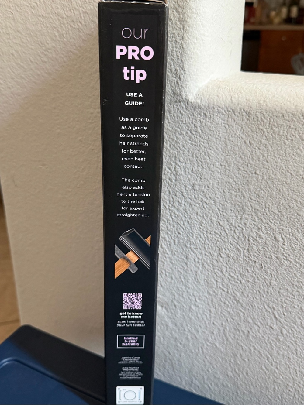 Flat Iron, New, Conair InfinitiPRO Onyx Ceramic 1.5" - Picture 4 of 5